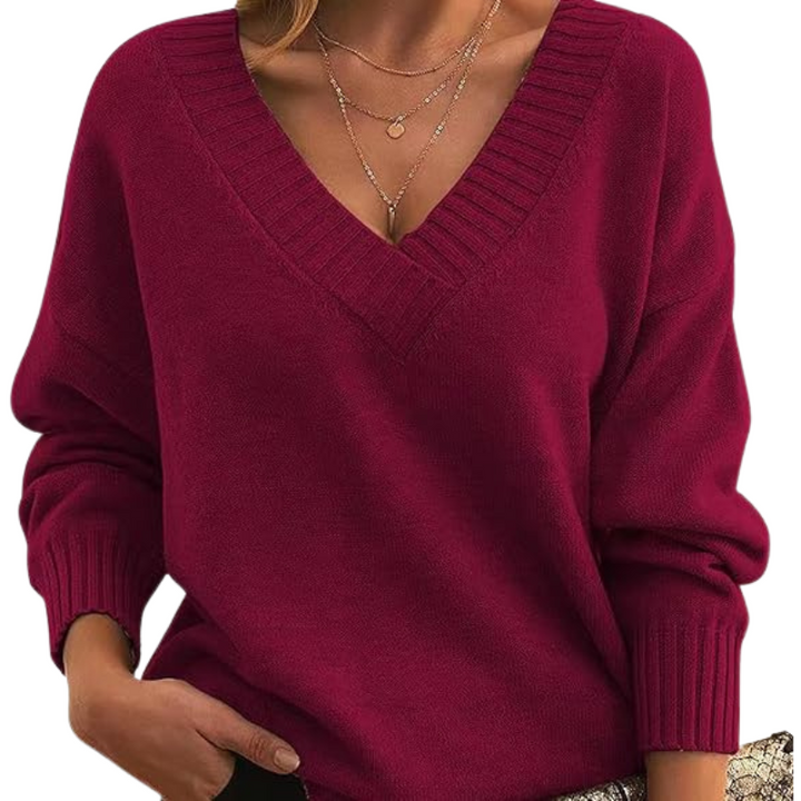 Jolene | Women's V-Neck Knit Sweater