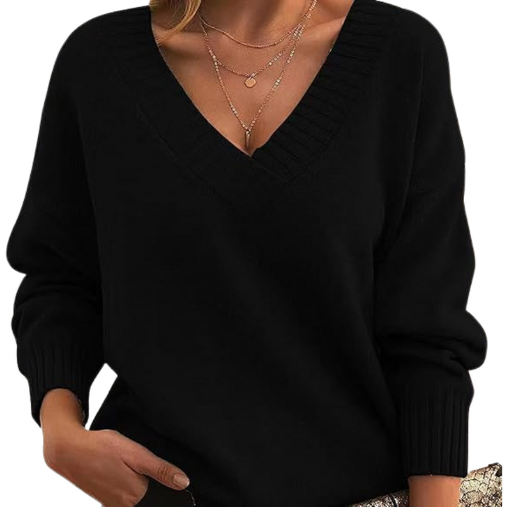 Jolene | Women's V-Neck Knit Sweater