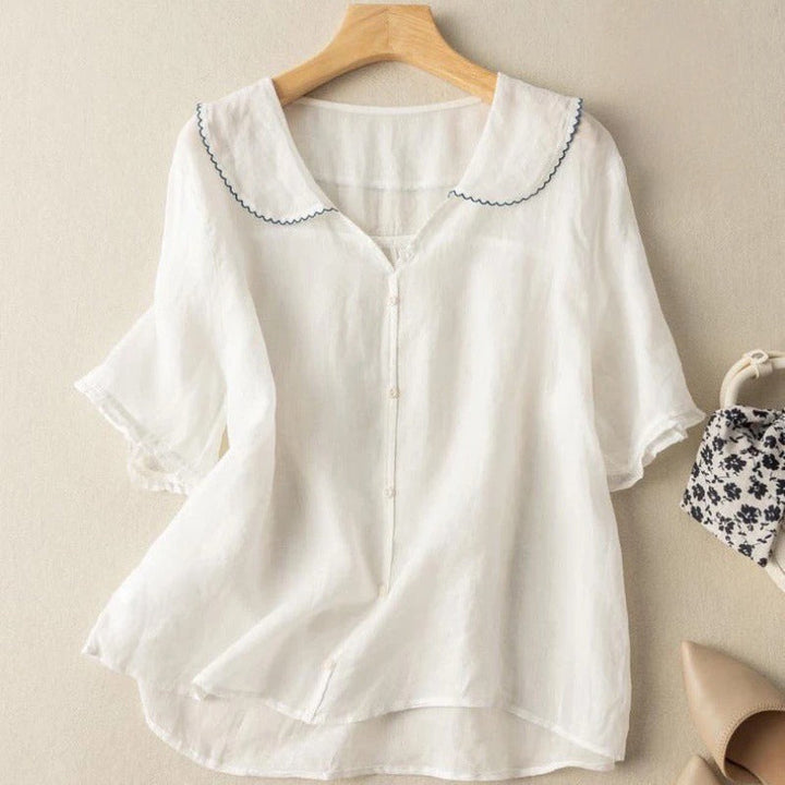 Abbey | Women Ruffle Sleeve V-Neck Blouse