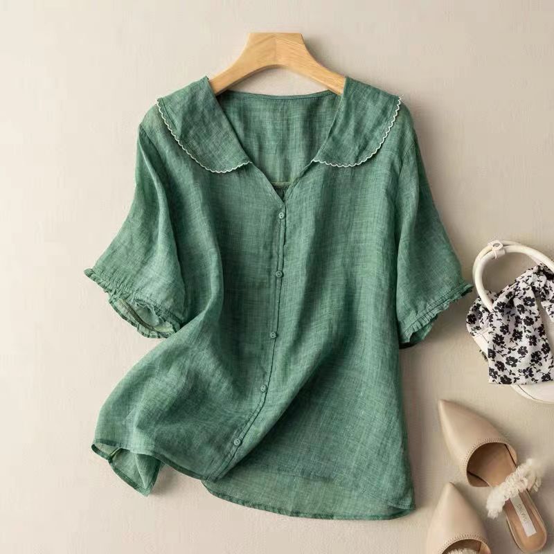 Abbey | Women Ruffle Sleeve V-Neck Blouse