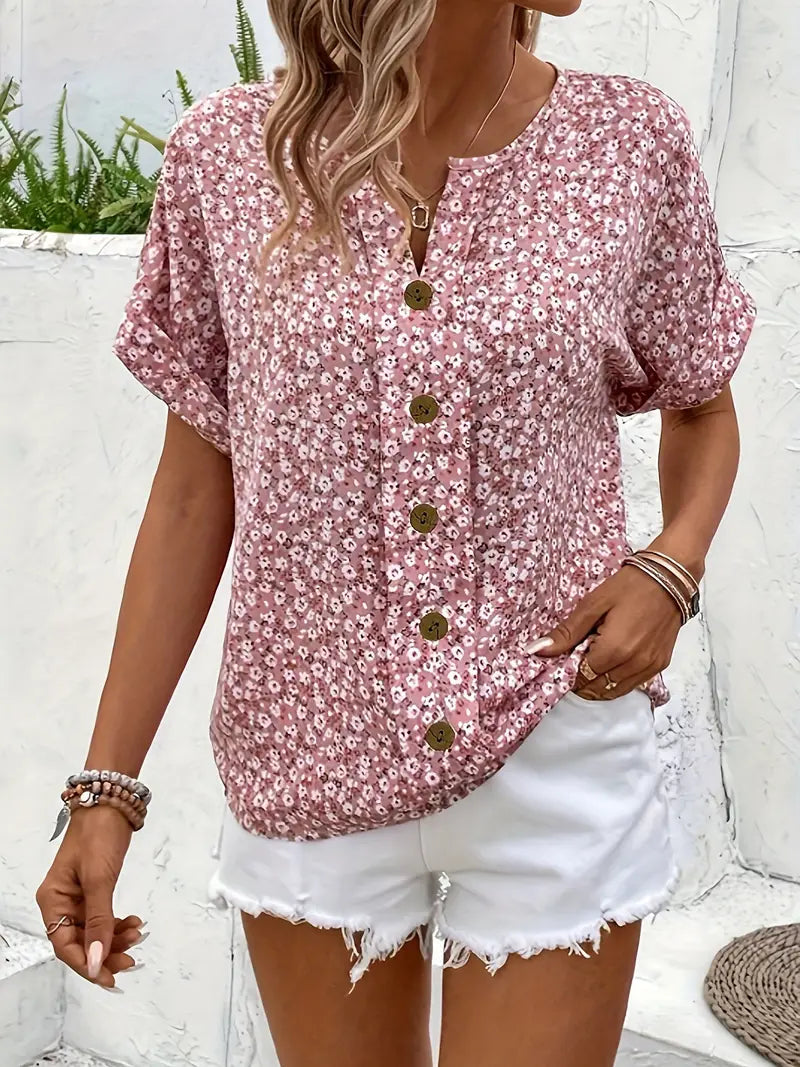 Ada | Women Floral Short Sleeve Summer Top