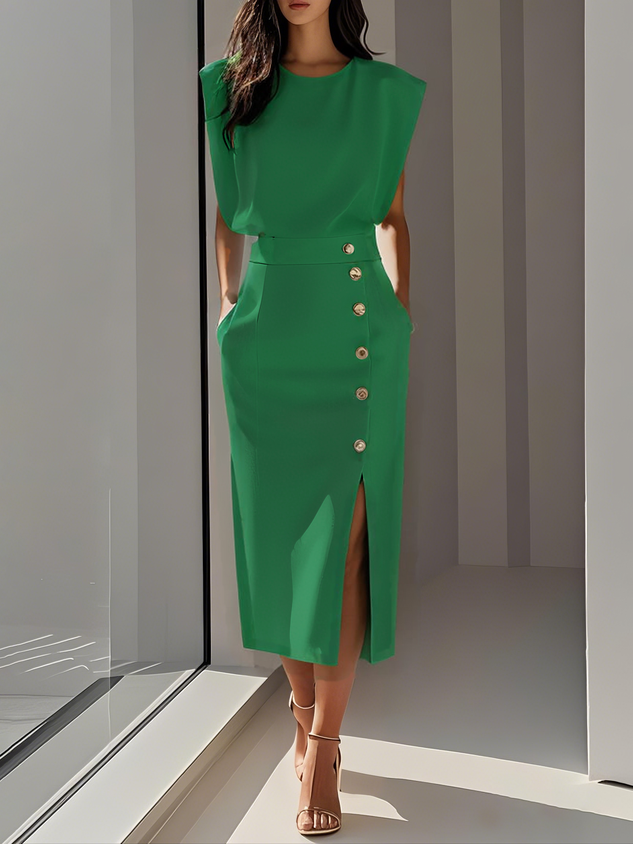 Sanne | Women's Structured Midi Dress