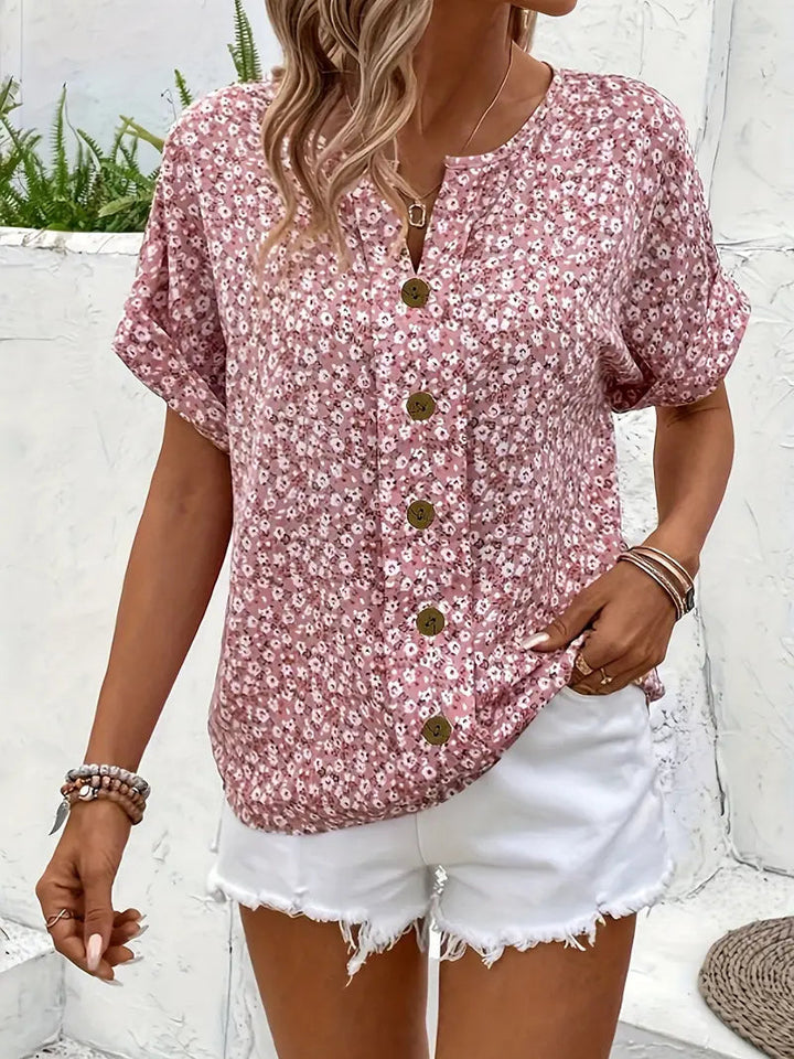 Adelaide | Women Notch Neck Floral Summer Top