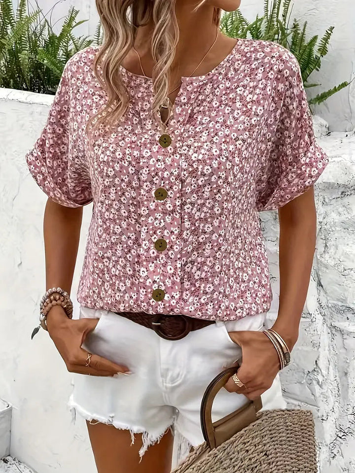 Adelaide | Women Notch Neck Floral Summer Top