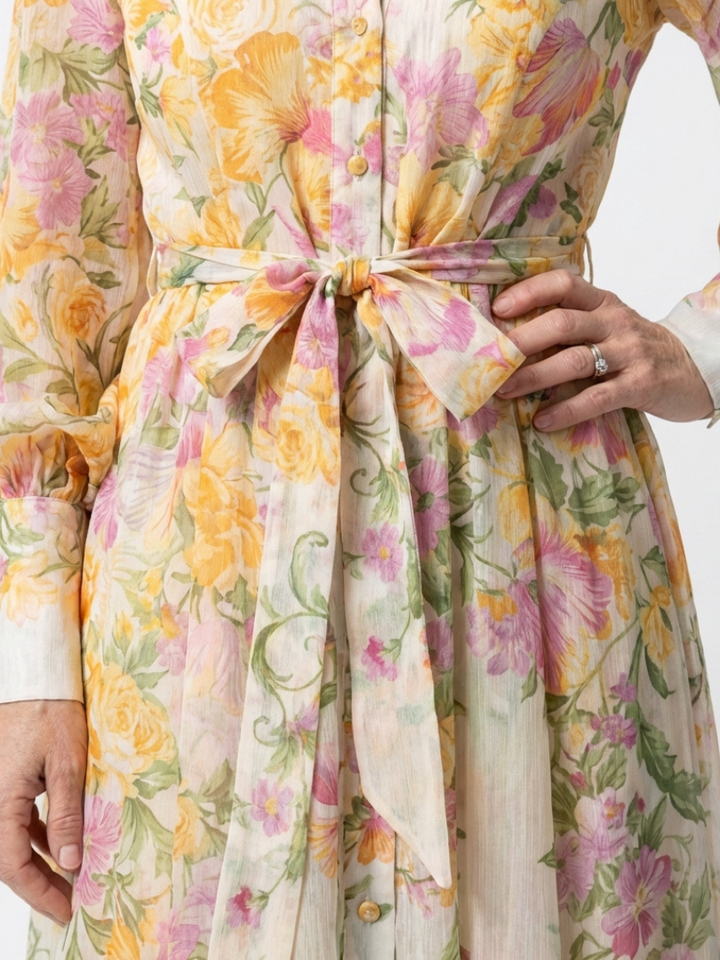 Alesia | Women Floral Button-Front Maxi Dress