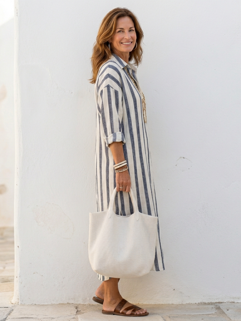 Alethea | Women Striped Midi Dress