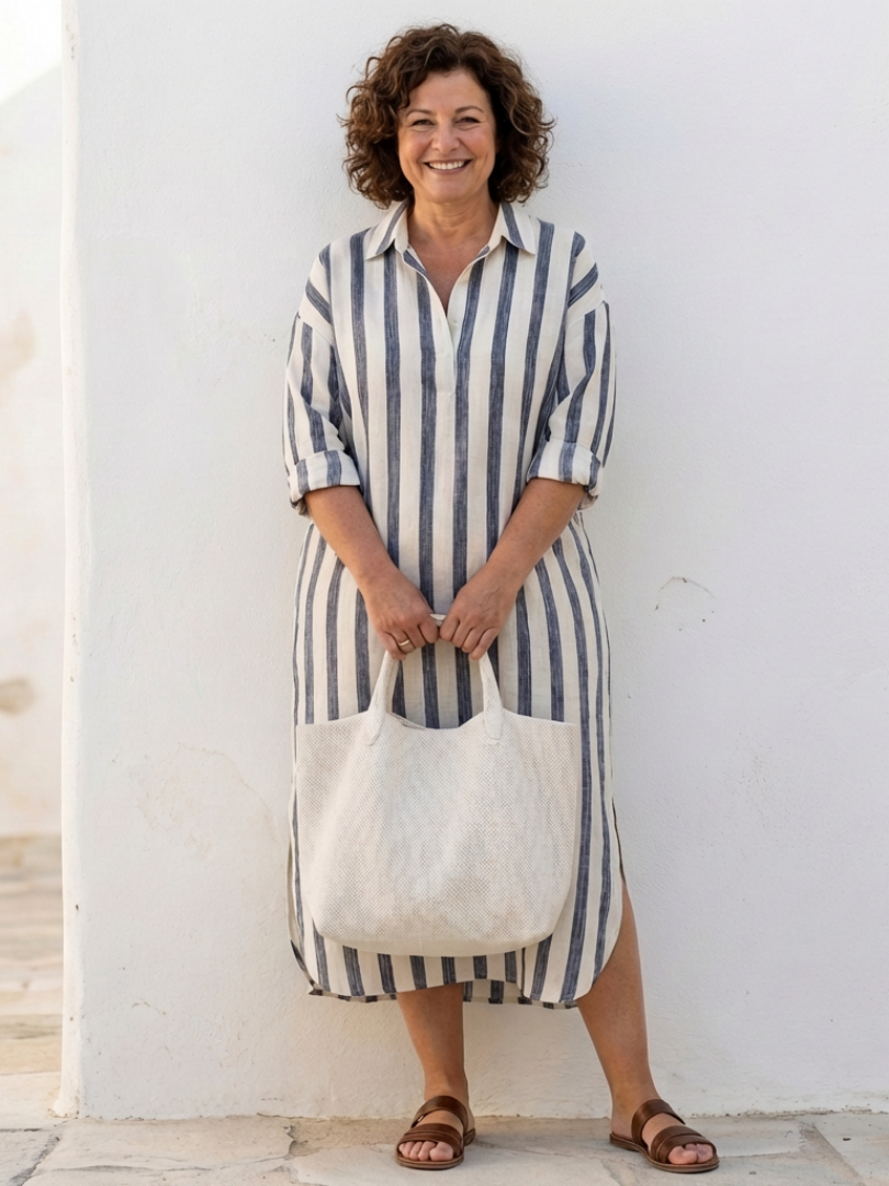 Alethea | Women Striped Midi Dress
