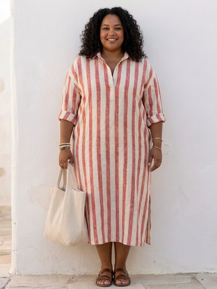 Alethea | Women Striped Midi Dress