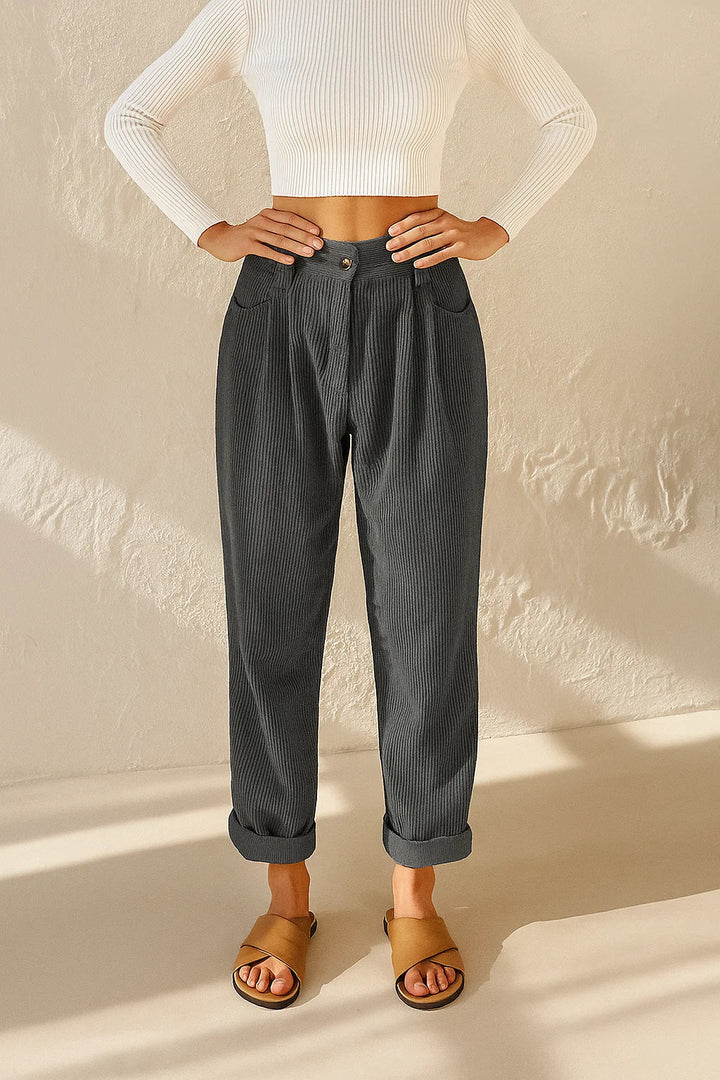 Sutton | Women's Casual Loose Corduroy Trousers