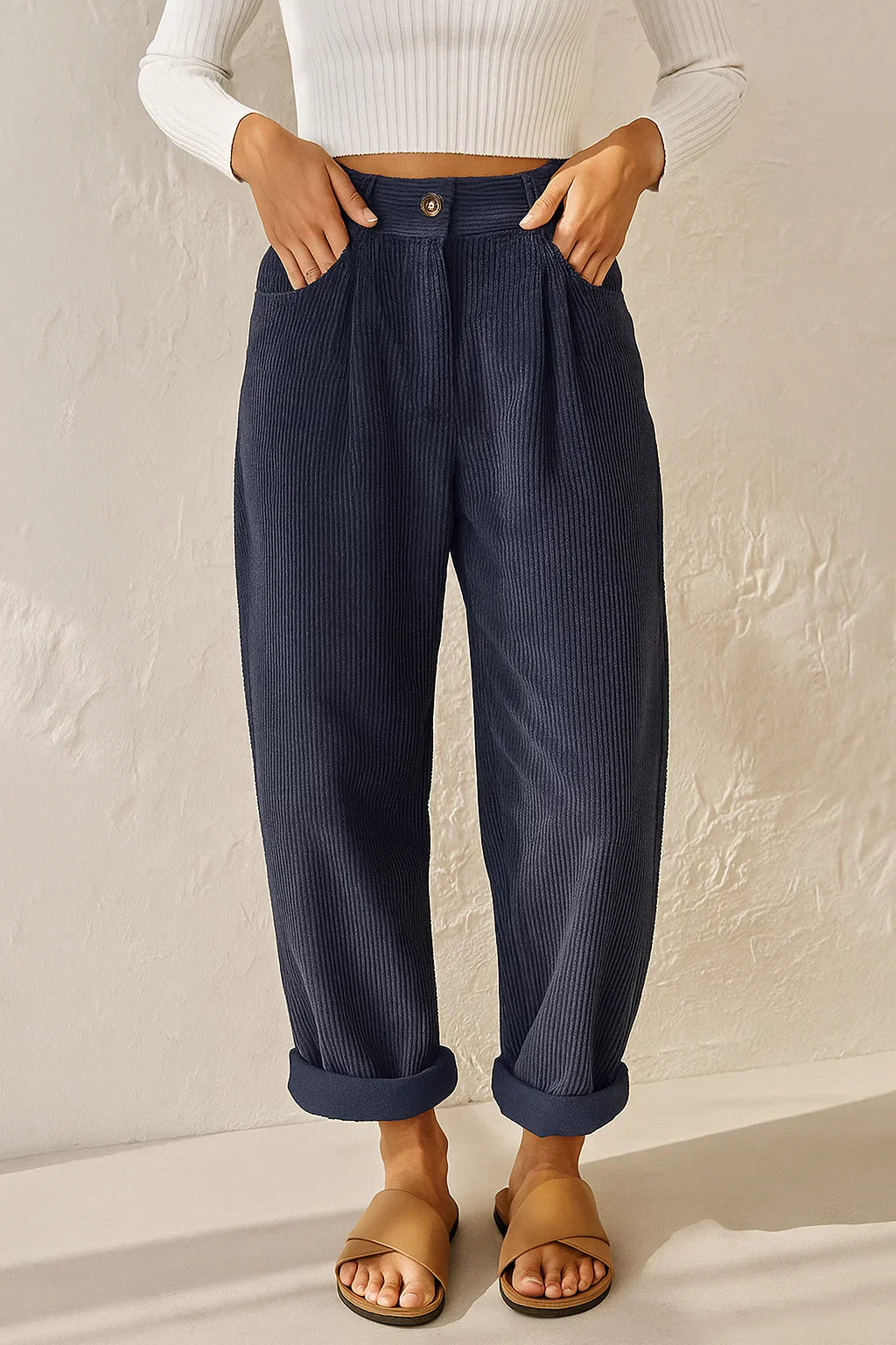 Sutton | Women's Casual Loose Corduroy Trousers