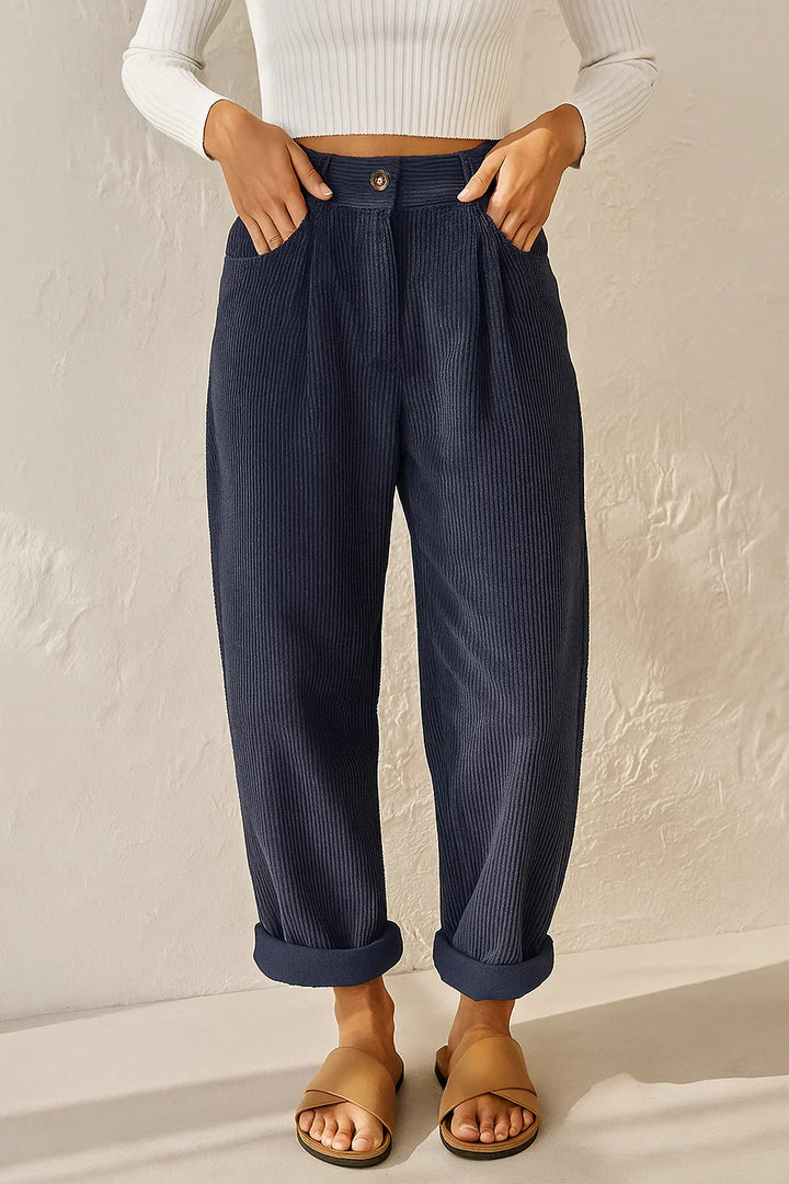 Sutton | Women's Casual Loose Corduroy Trousers