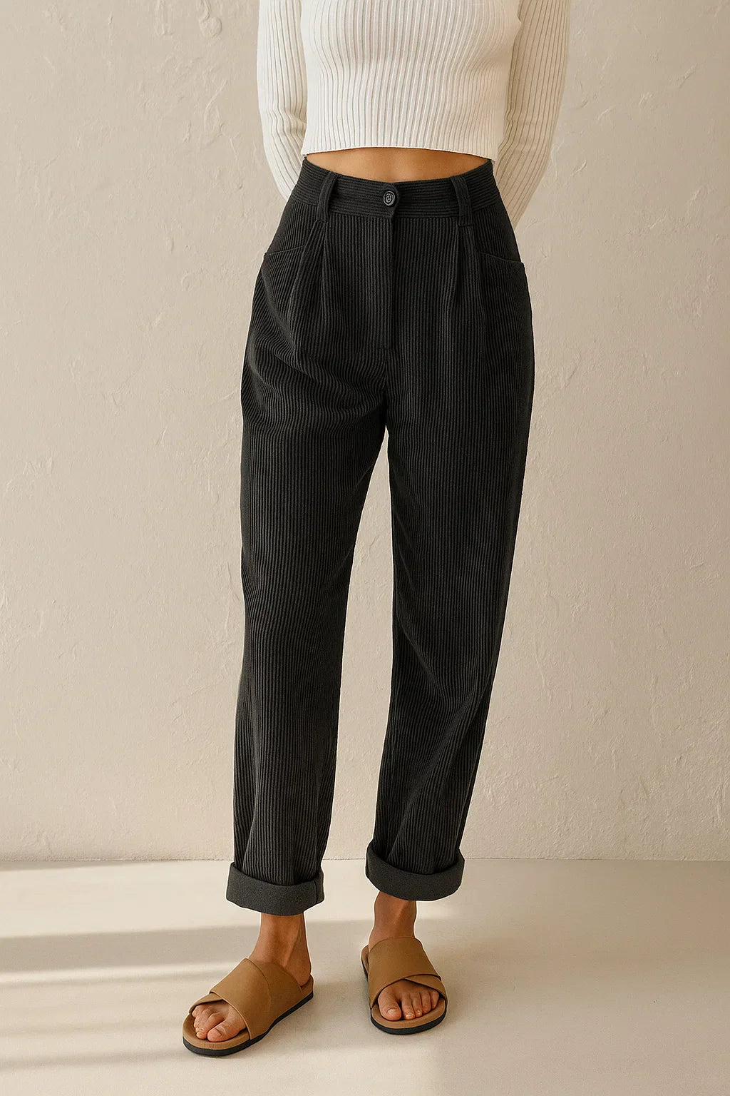 Sutton | Women's Casual Loose Corduroy Trousers