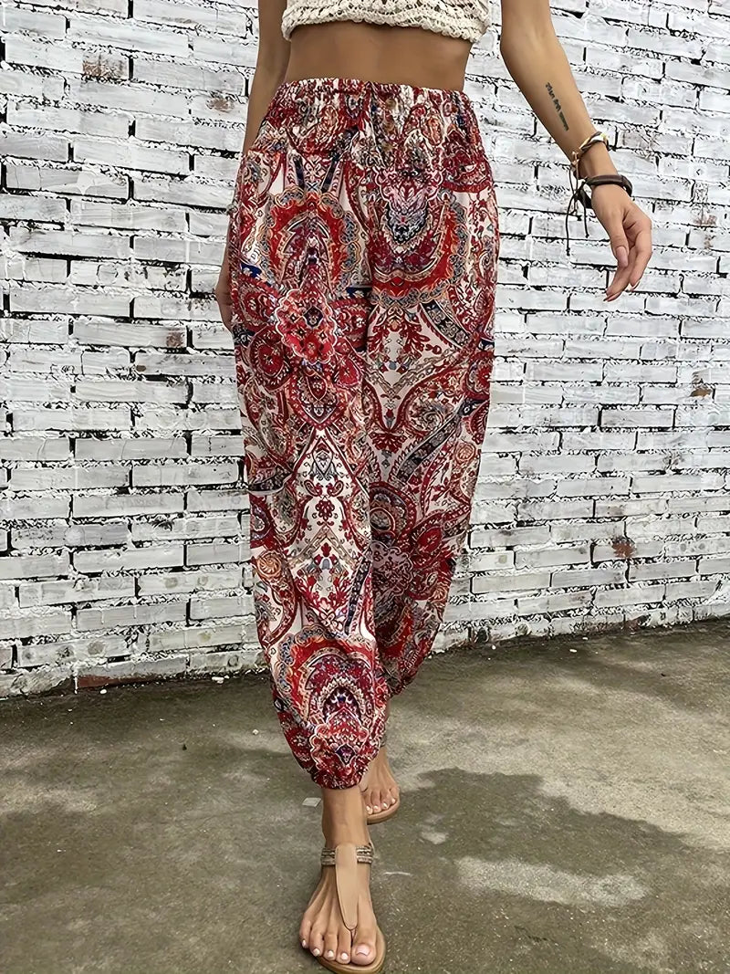 Zara | Women's Boho Wide-Leg Trousers