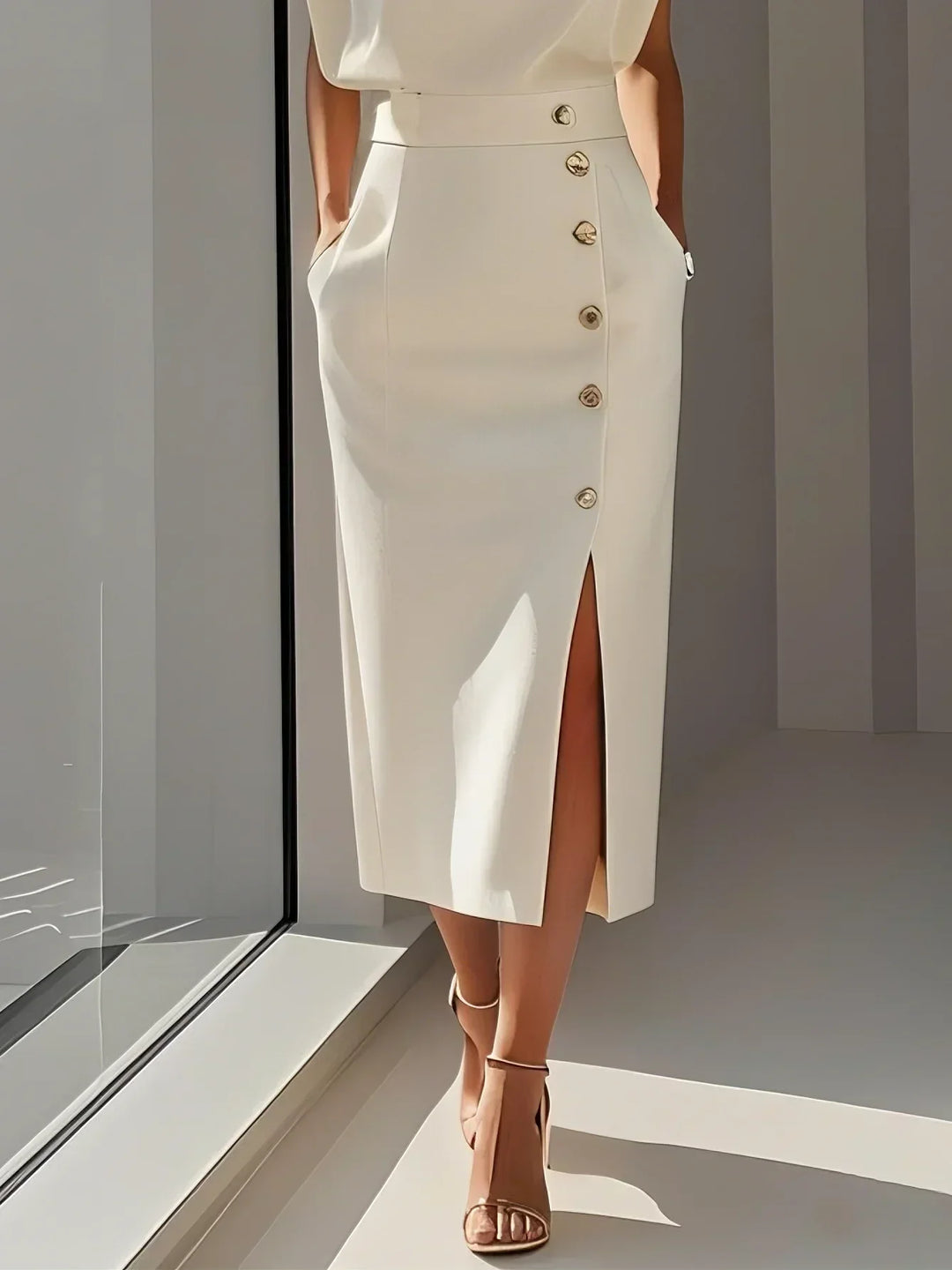 Sanne | Women's Structured Midi Dress