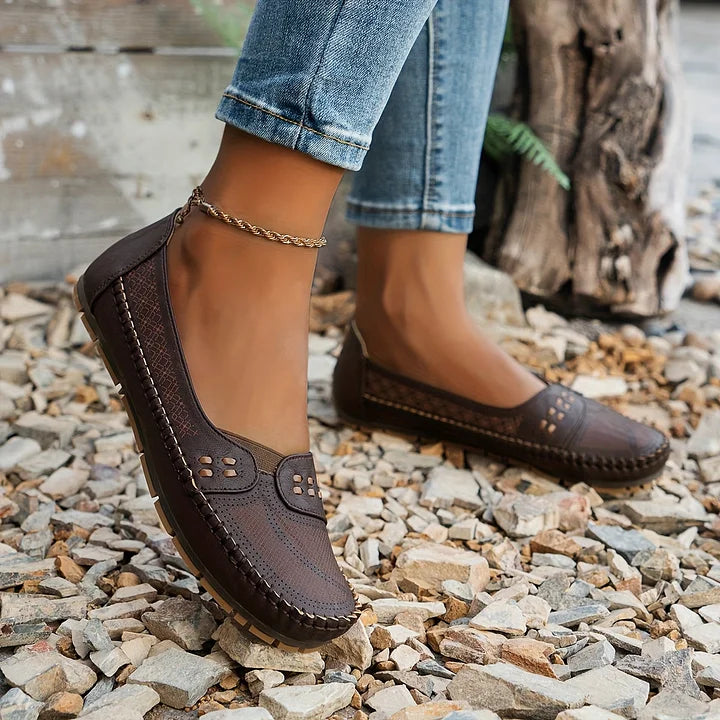 Lennox | Women's Flat Round Toe Slip-On Loafers