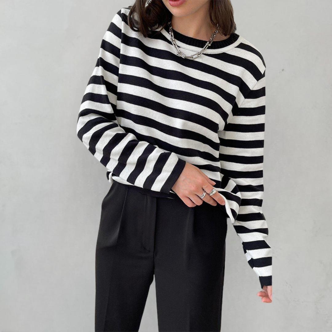 Dana | Women Striped Elegant Summer T-Shirt