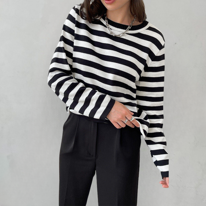 Dana | Women Striped Elegant Summer T-Shirt