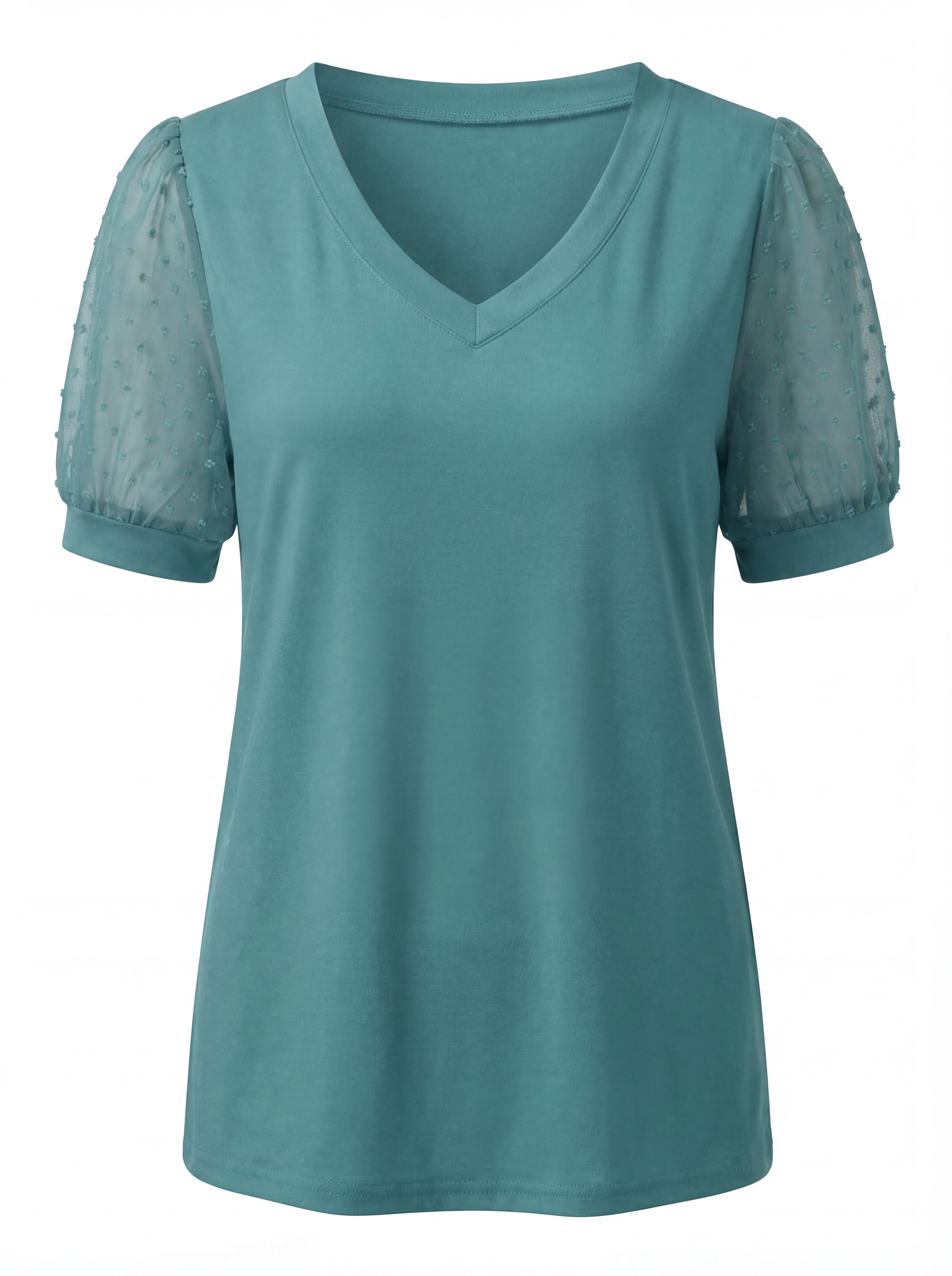 Thea | Women's V-Neck Puff Sleeve Top