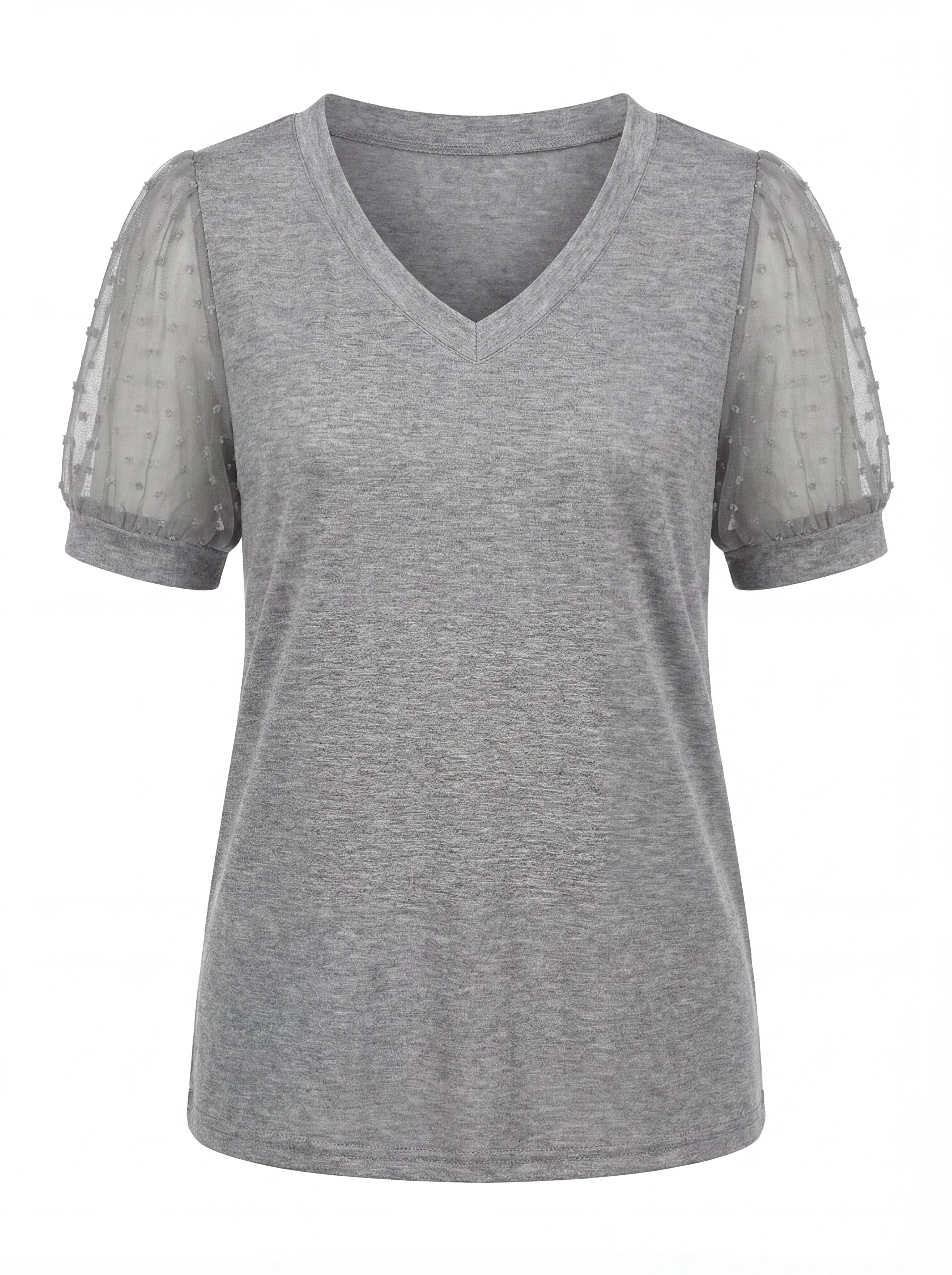 Thea | Women's V-Neck Puff Sleeve Top