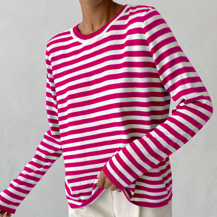 Dana | Women Striped Elegant Summer T-Shirt