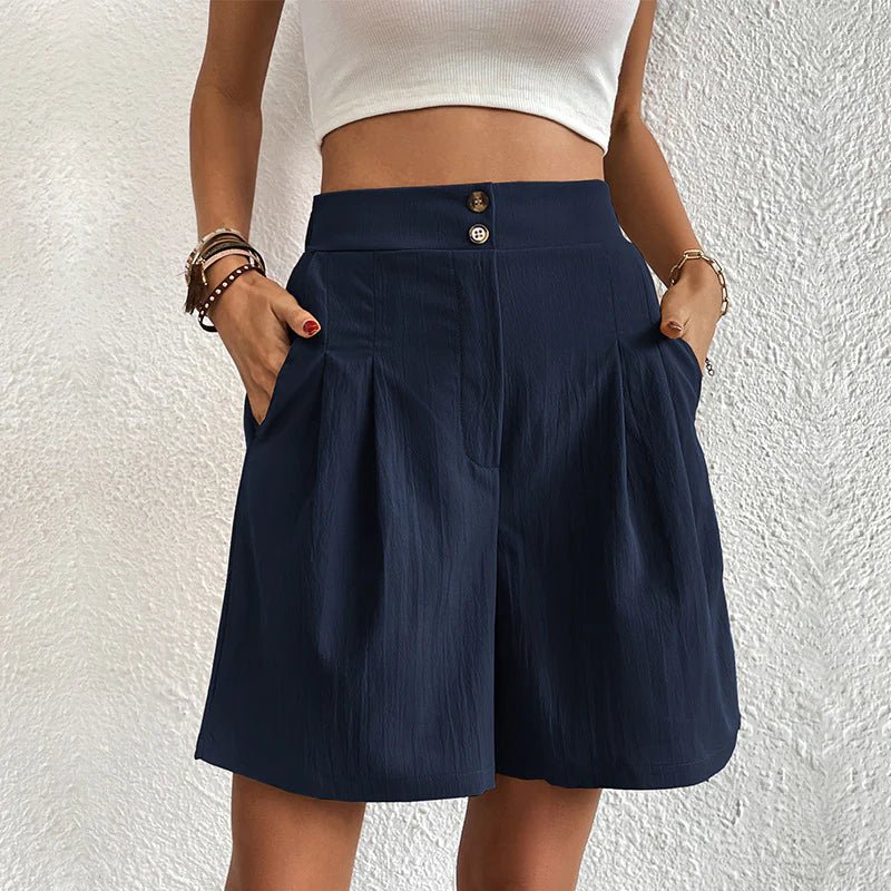Blair | Women High Waist Pleated Wide Shorts