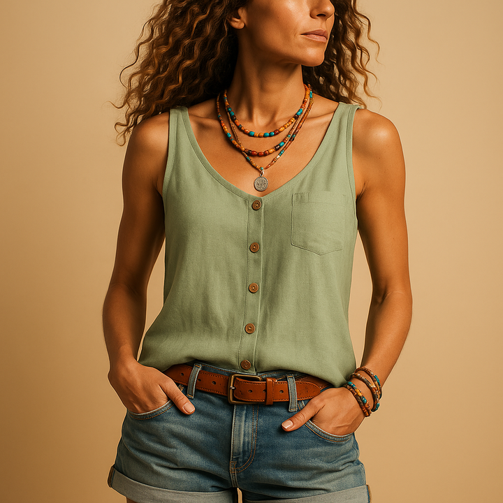 Taya | Women's Sleeveless V-Neck Top