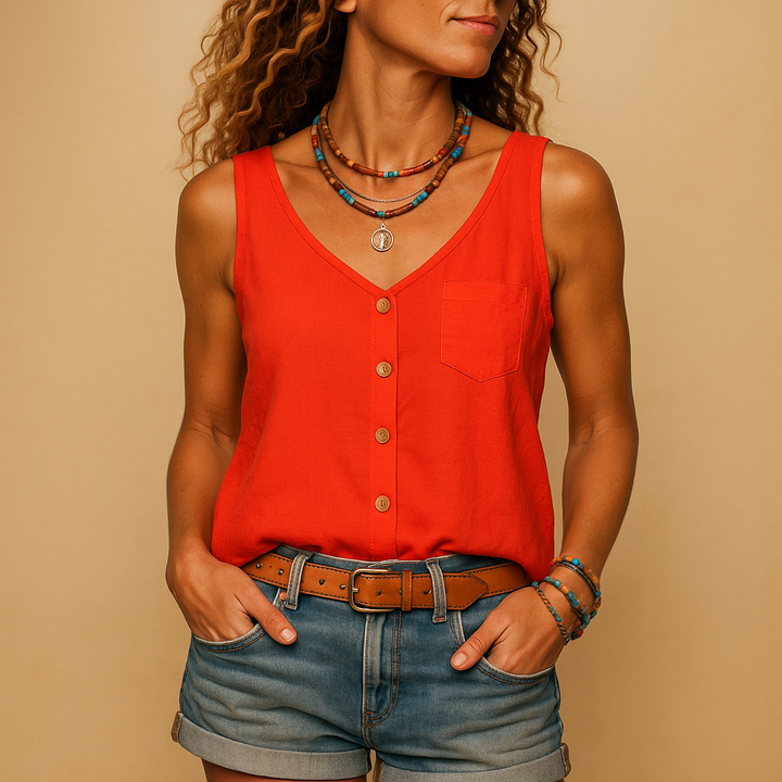 Taya | Women's Sleeveless V-Neck Top