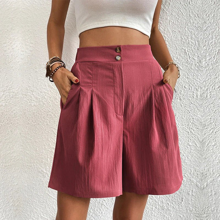 Blair | Women High Waist Pleated Wide Shorts