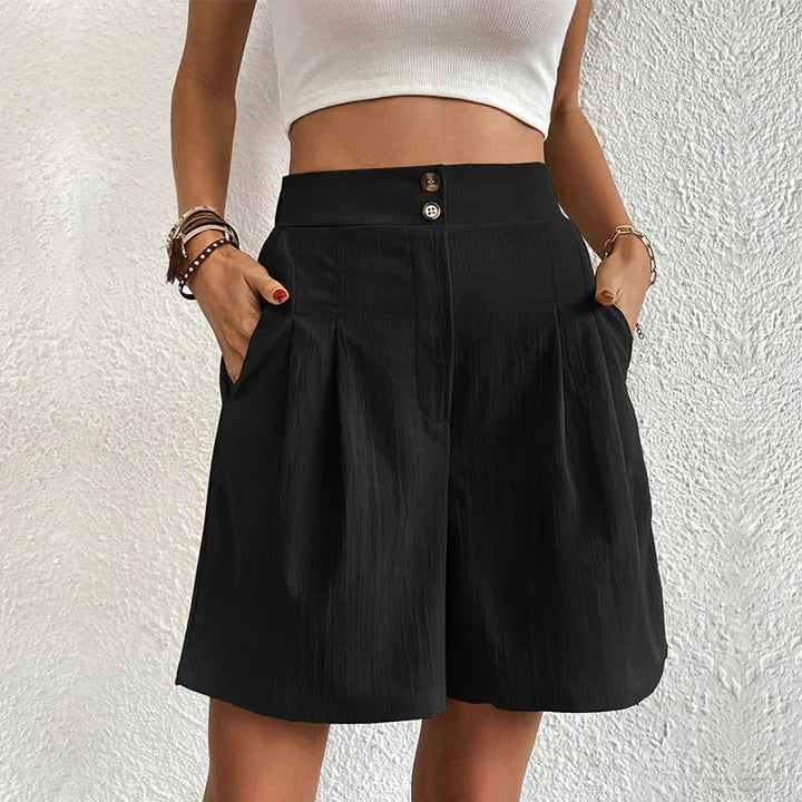 Blair | Women High Waist Pleated Wide Shorts