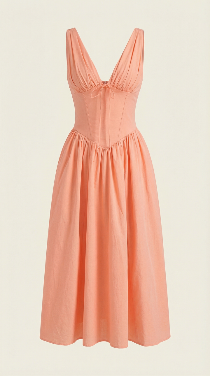 Cassiopeia | Women Plunge Midi Dress