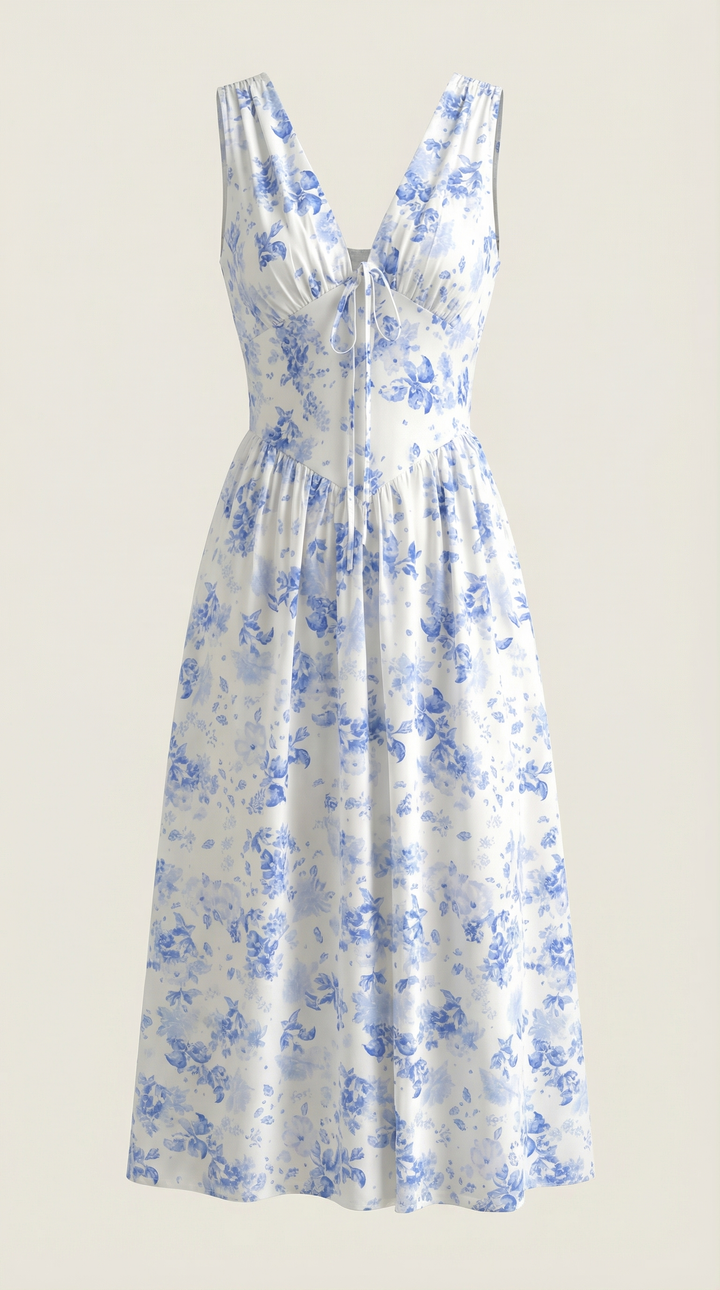 Cassiopeia | Women Plunge Midi Dress