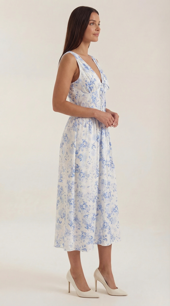 Cassiopeia | Women Plunge Midi Dress