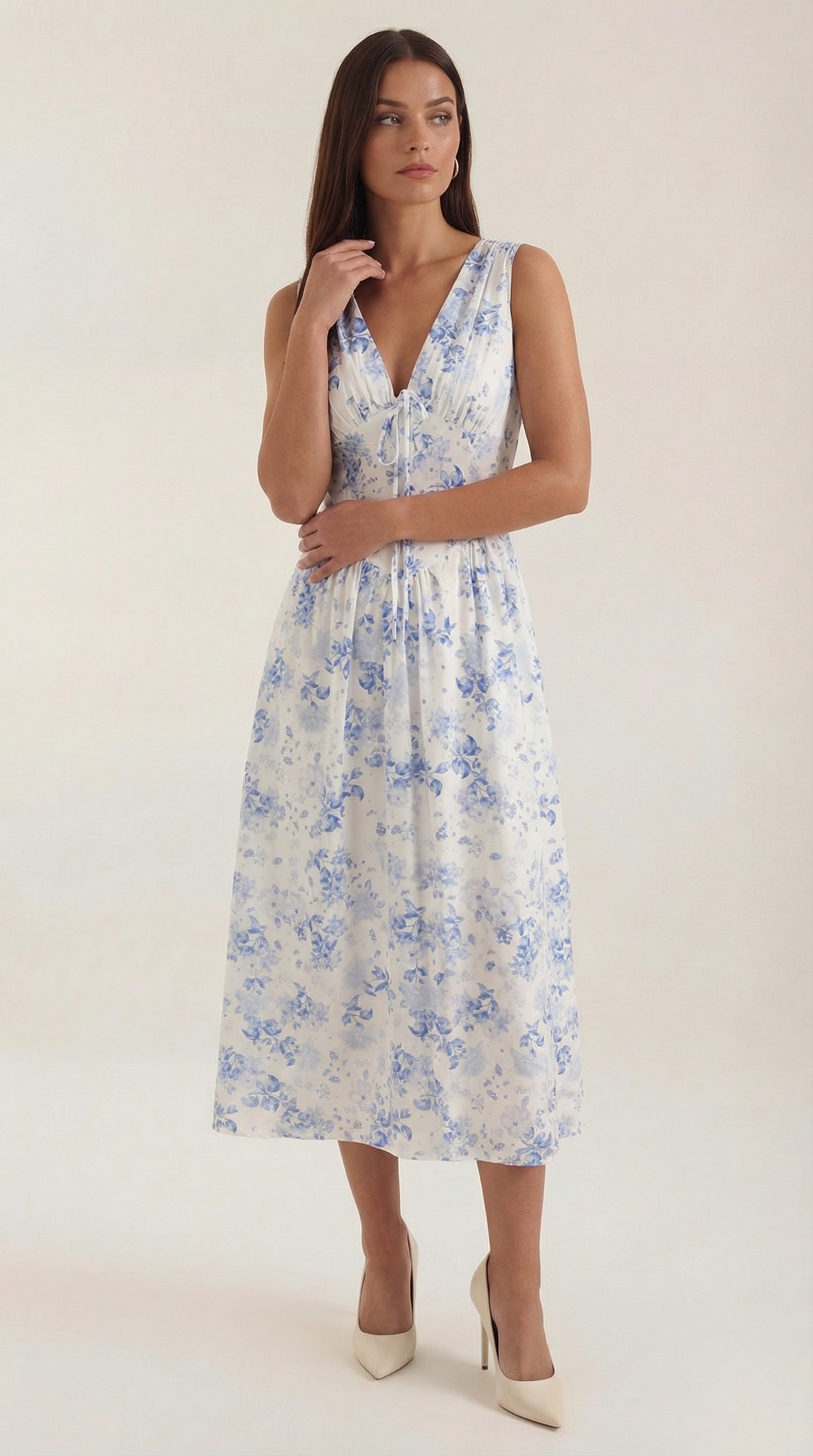 Cassiopeia | Women Plunge Midi Dress