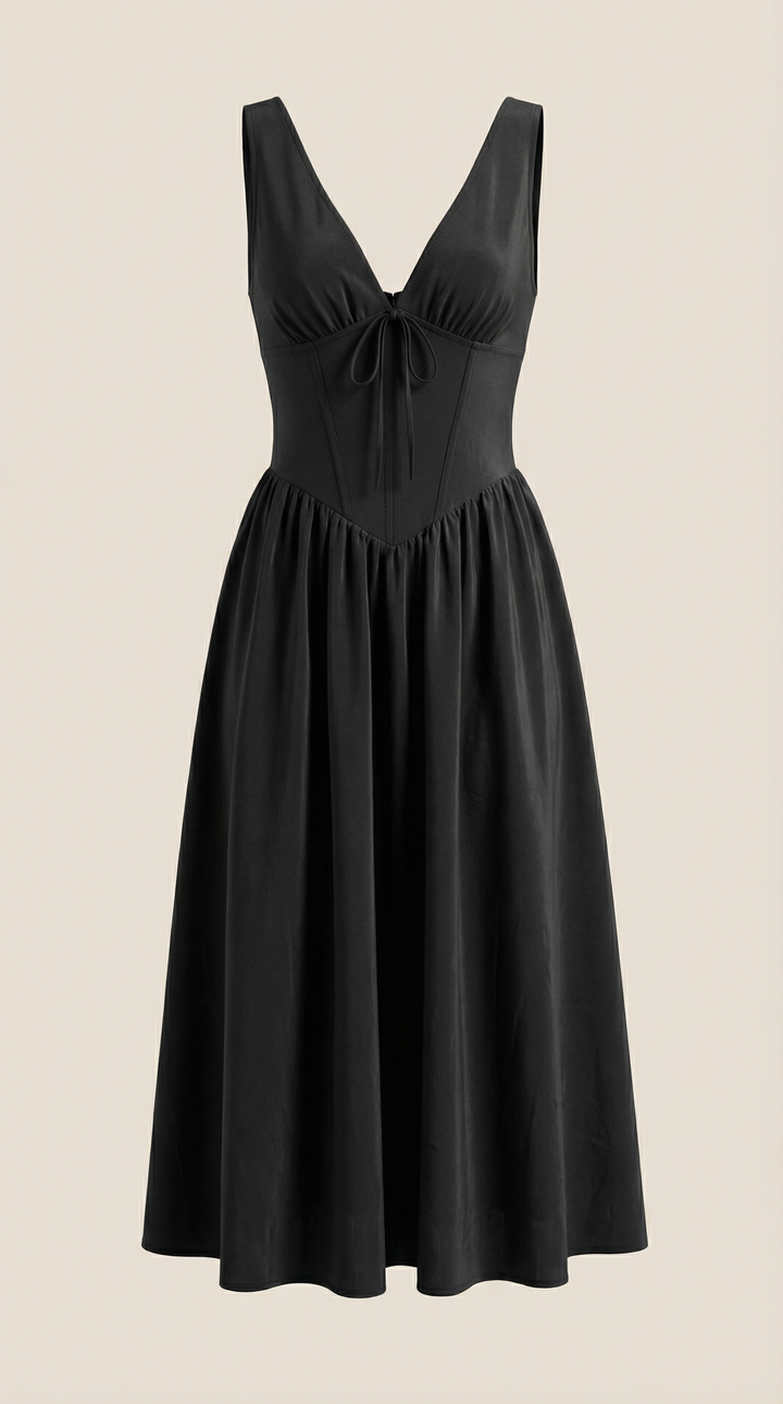 Cassiopeia | Women Plunge Midi Dress