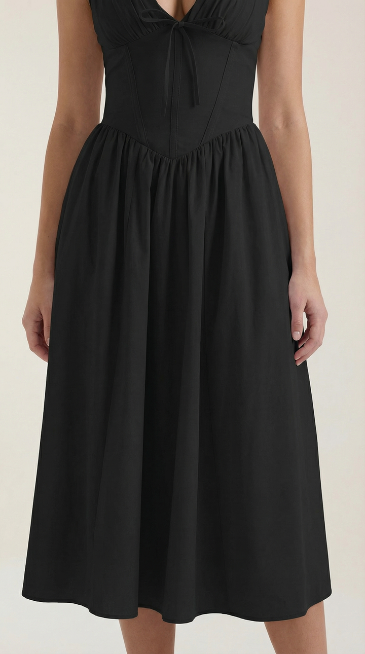 Cassiopeia | Women Plunge Midi Dress