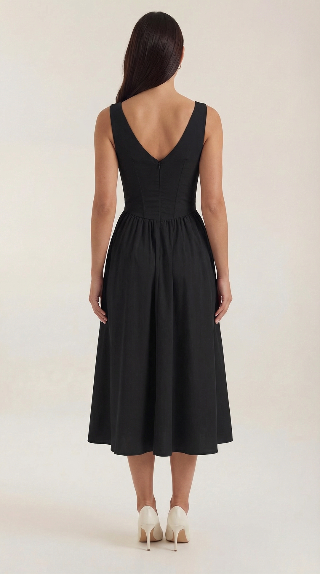 Cassiopeia | Women Plunge Midi Dress