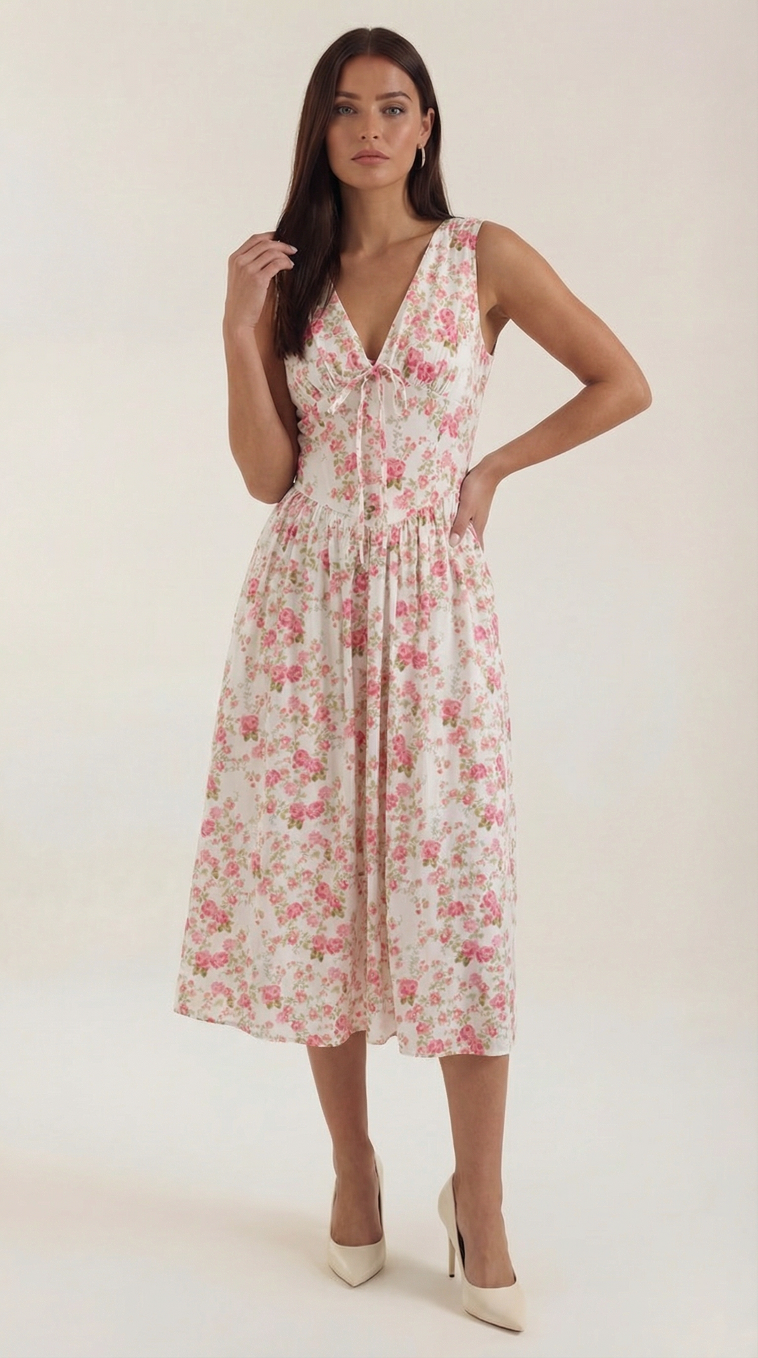Cassiopeia | Women Plunge Midi Dress