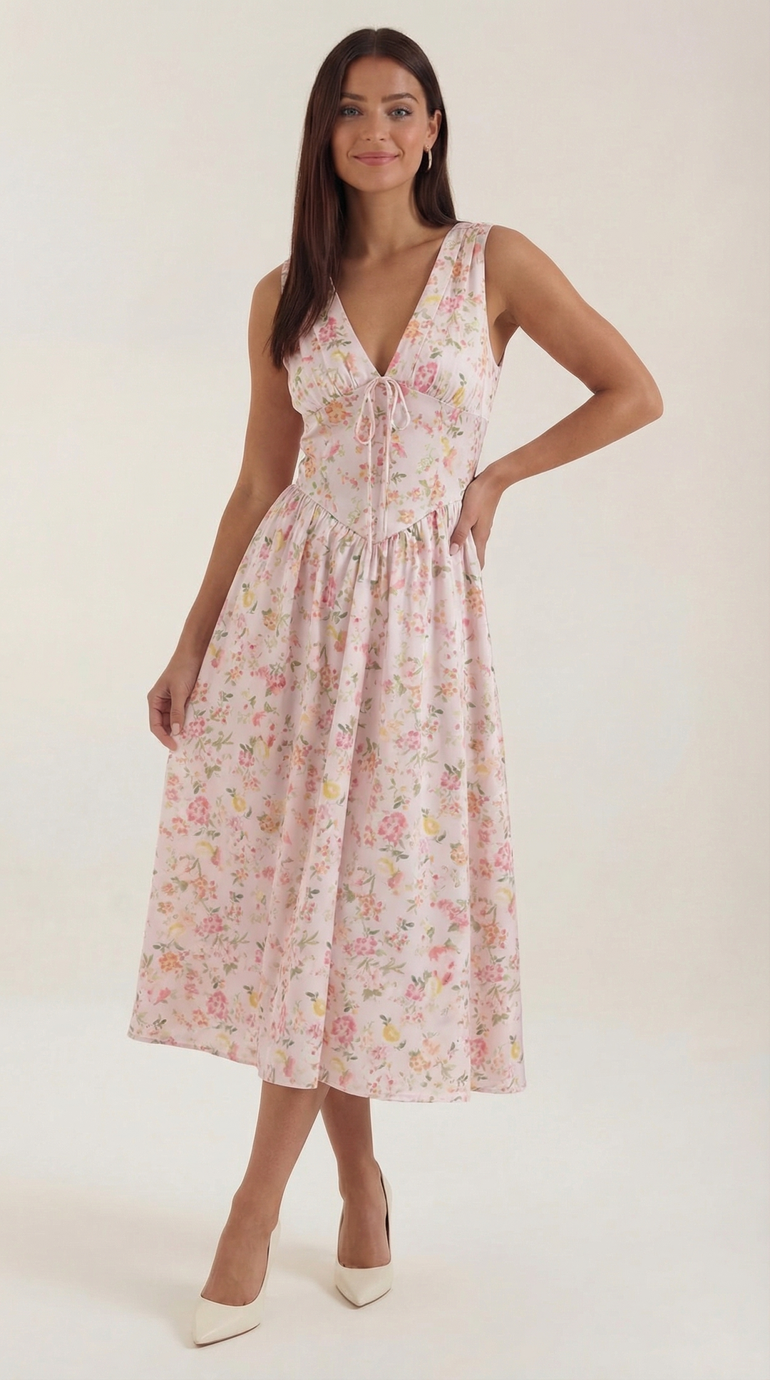 Cassiopeia | Women Plunge Midi Dress