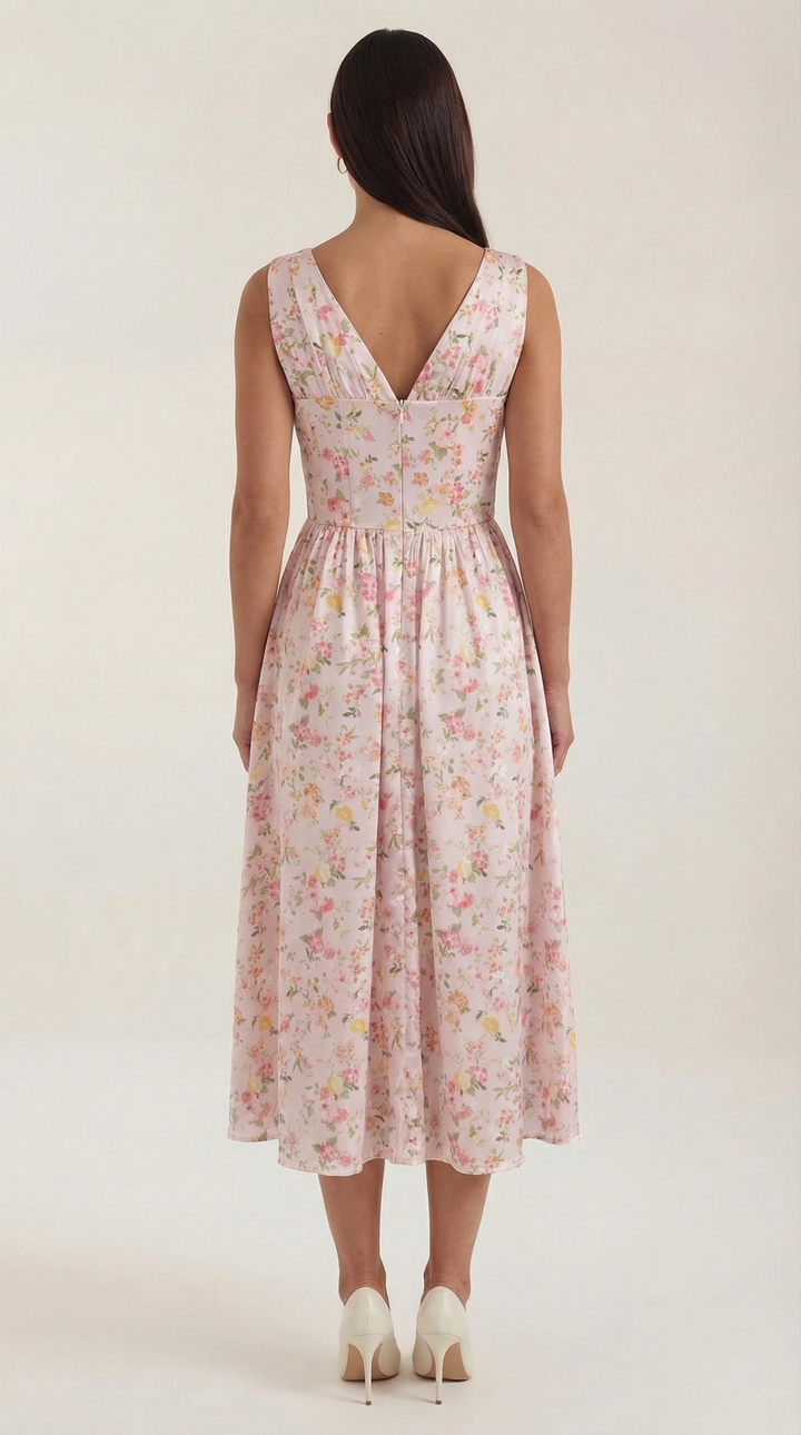Cassiopeia | Women Plunge Midi Dress