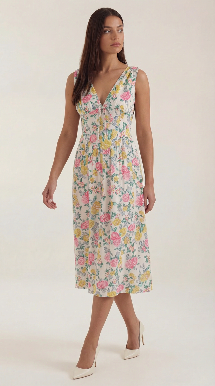 Cassiopeia | Women Plunge Midi Dress
