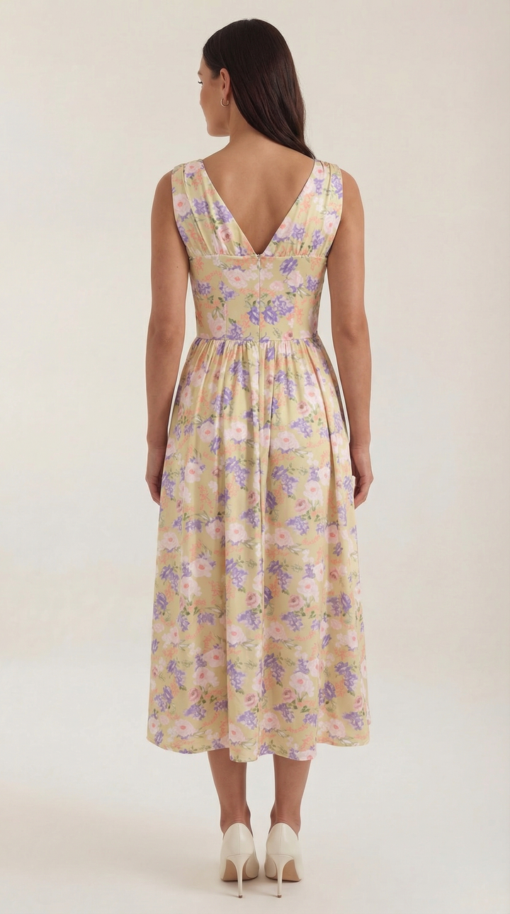 Cassiopeia | Women Plunge Midi Dress