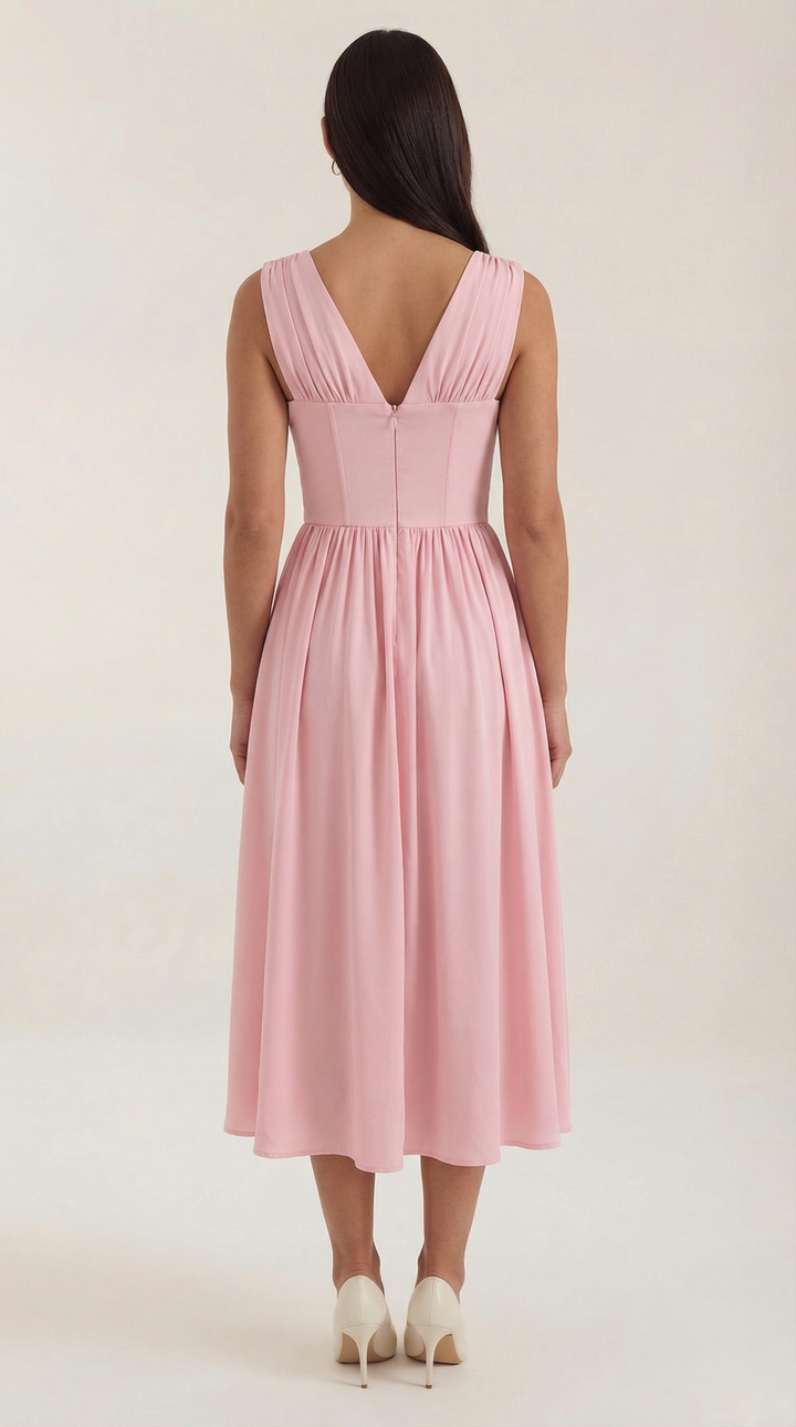 Cassiopeia | Women Plunge Midi Dress