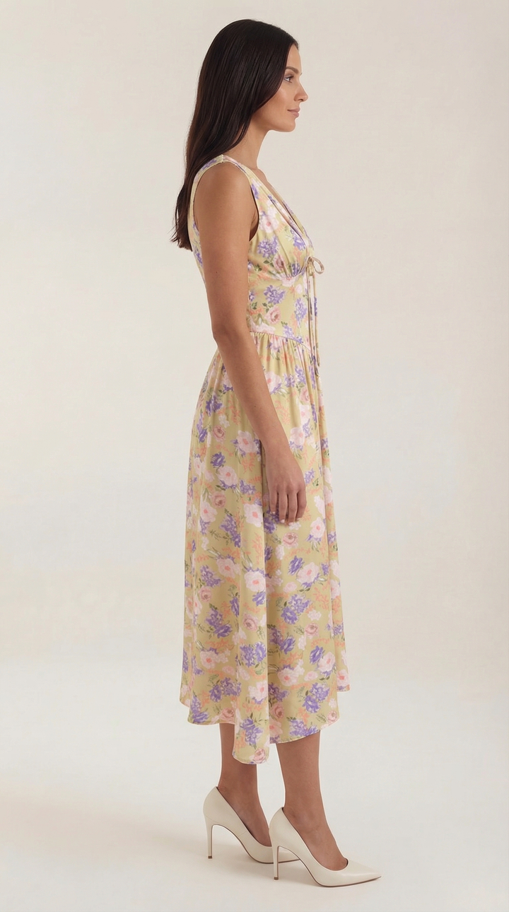 Cassiopeia | Women Plunge Midi Dress