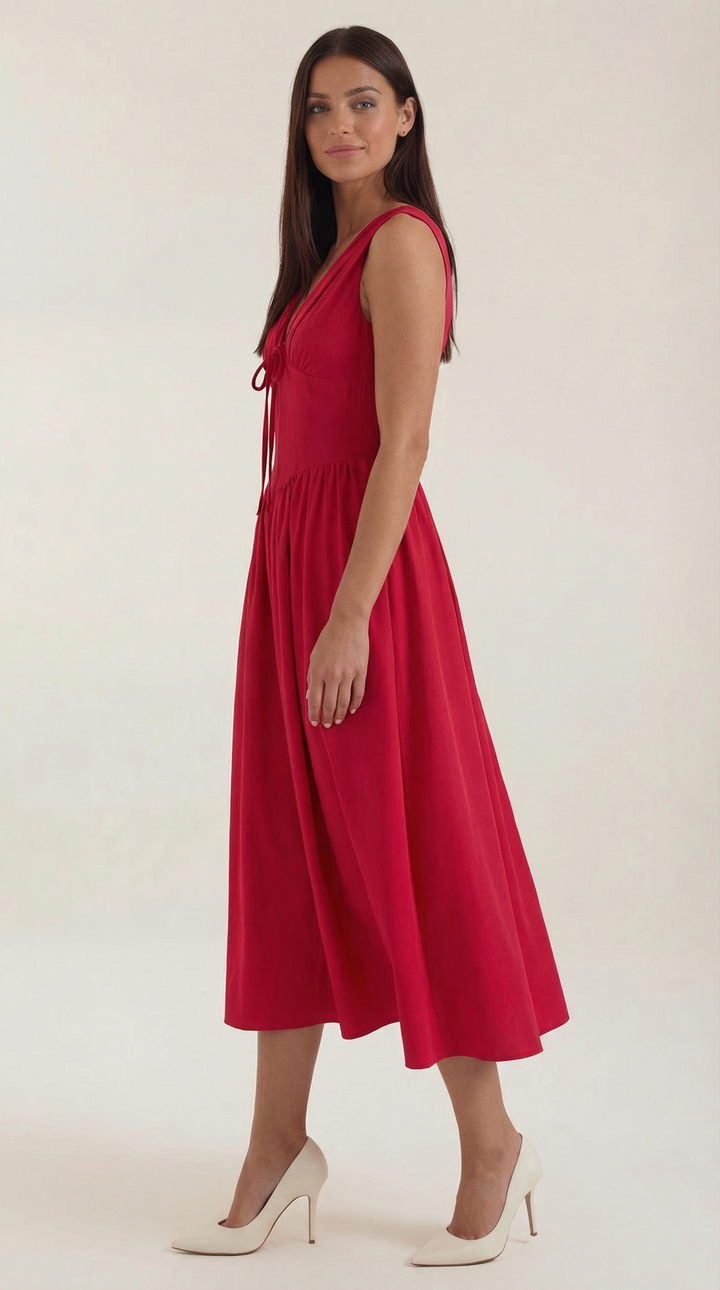 Cassiopeia | Women Plunge Midi Dress