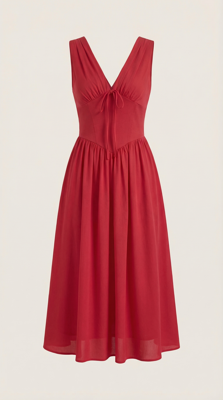 Cassiopeia | Women Plunge Midi Dress
