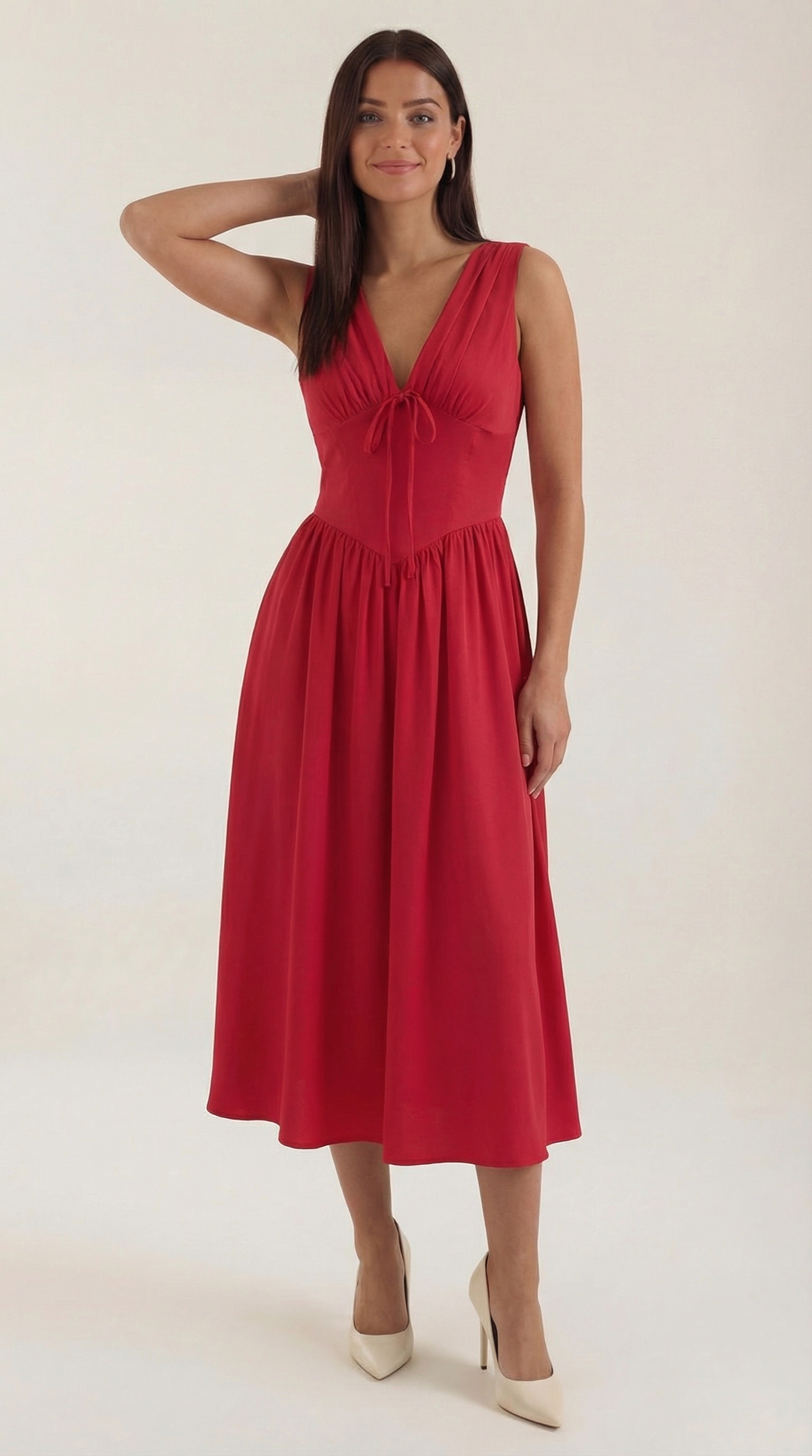 Cassiopeia | Women Plunge Midi Dress