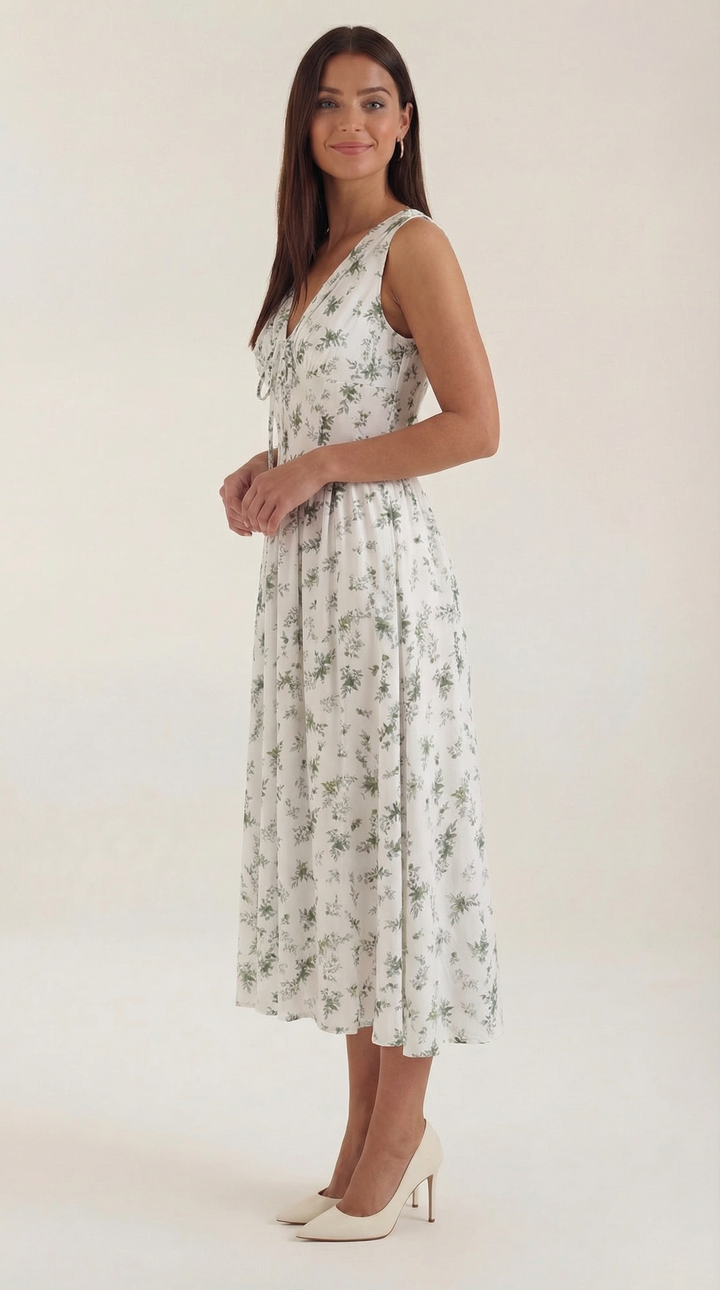 Cassiopeia | Women Plunge Midi Dress