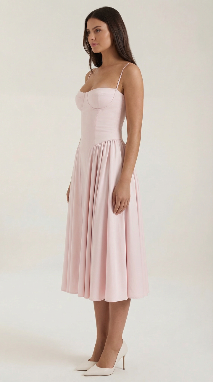 Odette | Women Corset Midi Dress