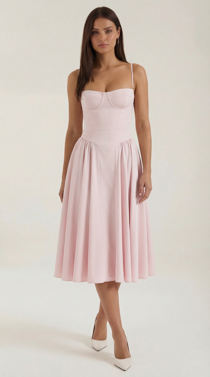 Odette | Women Corset Midi Dress