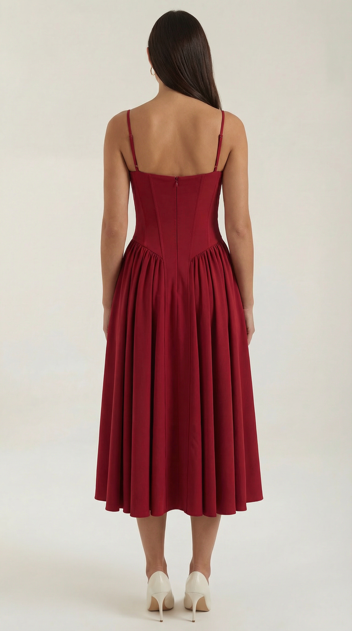 Odette | Women Corset Midi Dress